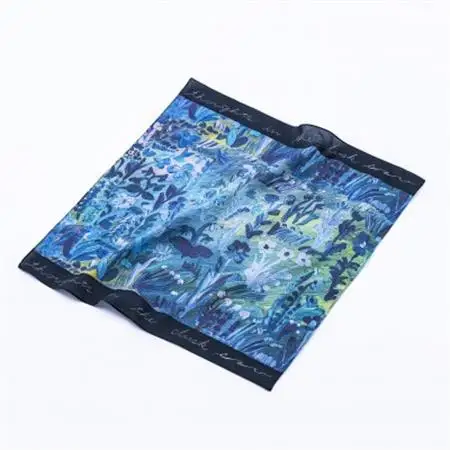 【ezu】handkerchief /no.001◆コットン100%◆大判◆おしゃれ◆手描き【1650044】