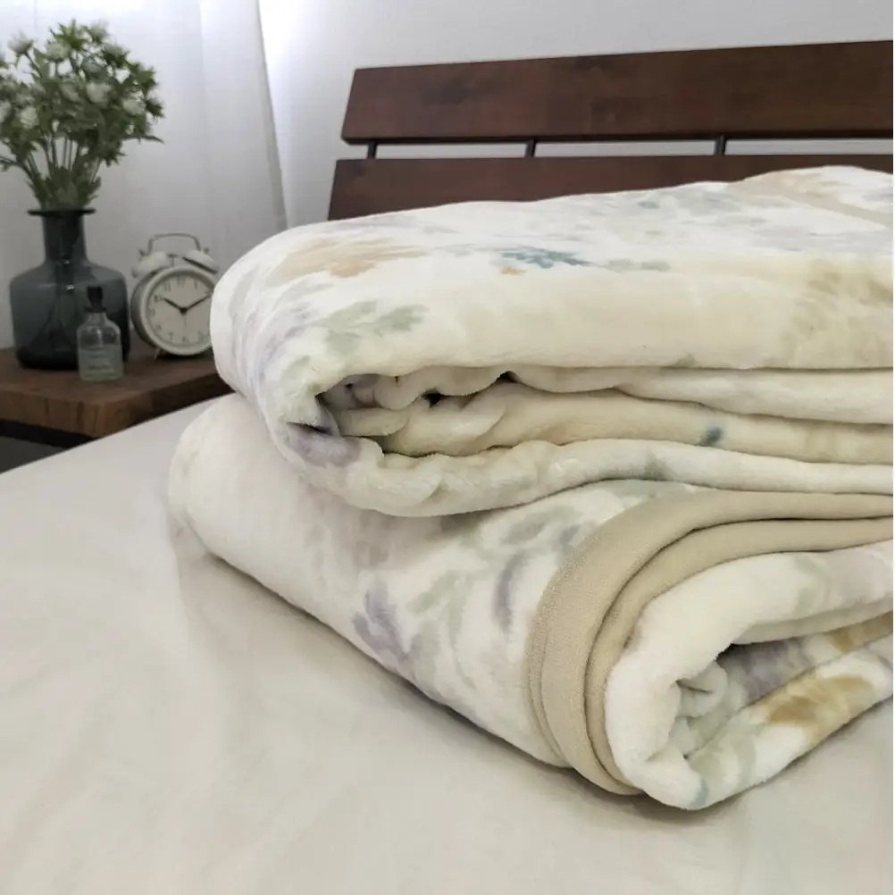 【シングルサイズ】『ほっ』とするやさしい暖かさの綿毛布(140×200cm)×ベージュ1枚  SH-36901S