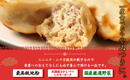 【定期便：3回】【なかしべつミルキーポーク100％使用】 樹苞 お城餃子36個（約9人前）【5301501】