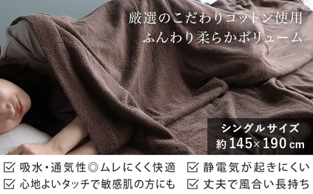 （今治タオルブランド認定） 日本製 今治タオル ＜HOTEL'S ホテルズ＞ タオルケット （モカブラウン） ヒオリエ [I003840KT1MBR]