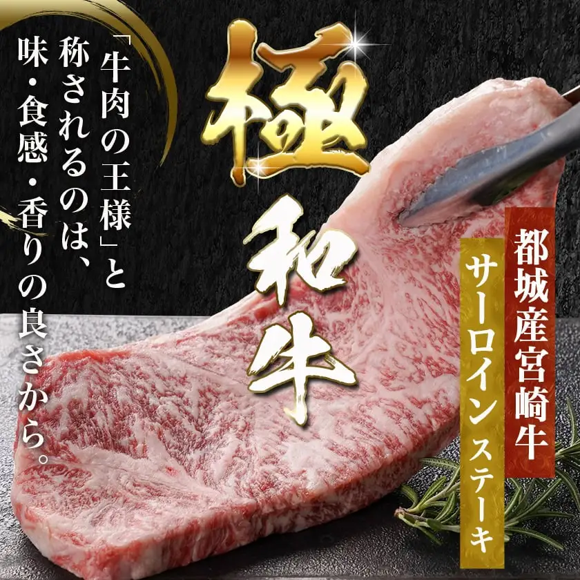 学習院蓁々会コラボ☆宮崎牛サーロインステーキ200g×2枚〔33-N401〕_(都城市) 4等級以上 ステーキ 牛肉 都城産 宮崎牛 和牛 国産 サーロイン 200g サシ 霜降り 真空パック 贈答用 ギフト