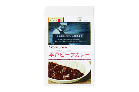 カレー セット 平戸 ビーフ カレー 12食 セット 辛口 3回 定期便 [カレー工房NVfoods 長崎県 平戸市 hr42bgy400045]