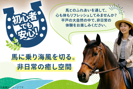 体験 乗馬 平戸の浜辺で本格乗馬体験 50分 [(株)シービューランチ 長崎県 平戸市 hr42bgy390076]
