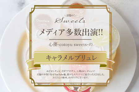 キャラメル ブリュレ プリン プレーン6個と季節の味6種各1個 計12個 [心優-Cotoyu Sweets- 長崎県 平戸市 hr42bjo490244]
