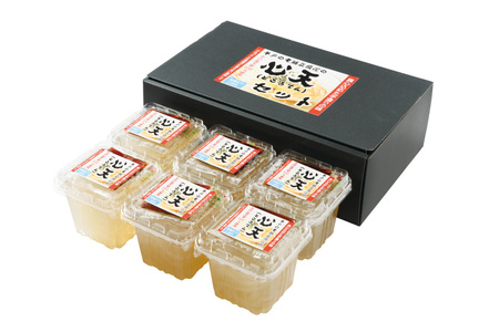 ところてん 手作り 黒酢 入りタレ付 180g×6p 天然 [岡田豆冨店 長崎県 平戸市 hr42bgy420187]
