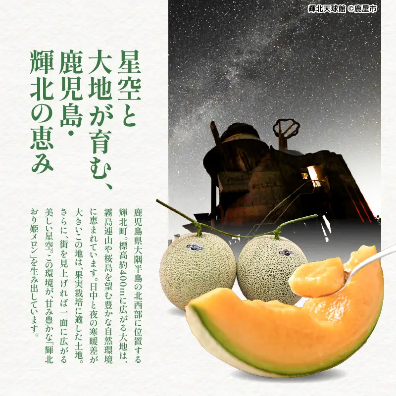 【 期間限定 】 2757-s  【2026年7月中旬以降順次発送】 輝北おり姫 メロン 2玉 KN111-001 果物