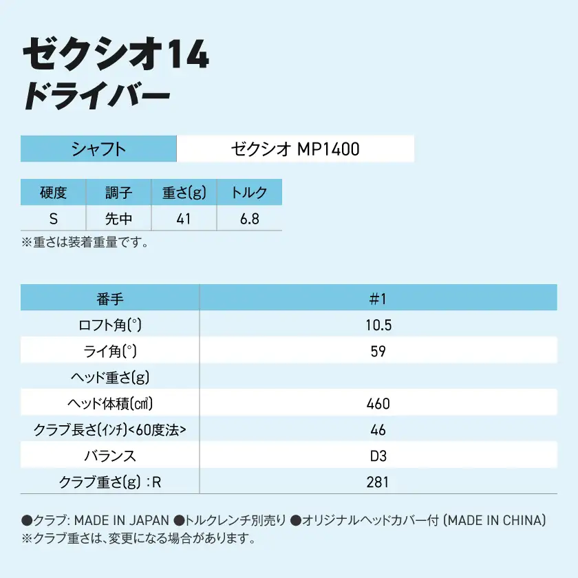 ゼクシオ 14 ドライバー【10.5/S】《2025年モデル》ゴルフボールセット〔GZ-C701-105S〕
