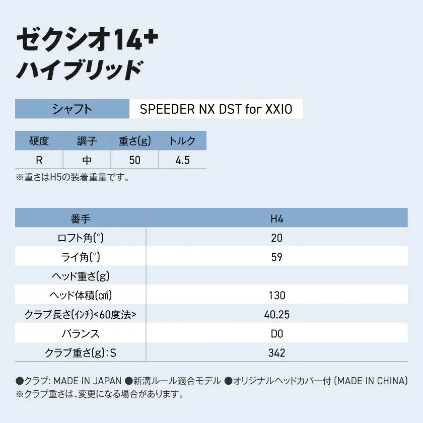 ゼクシオ 14＋ ハイブリッド【H4/R】《2025年モデル》〔IF-C702-H4R〕