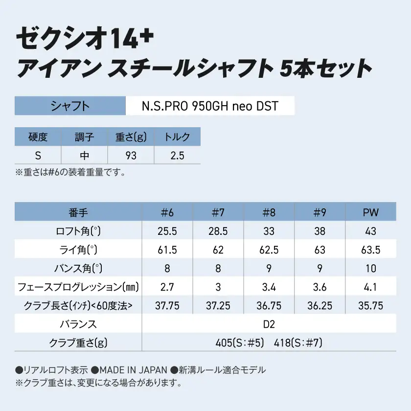 ゼクシオ 14＋ アイアン スチールシャフト 5本セット【S】《2025年モデル》〔IJ-C702-S〕