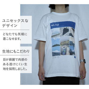 Tシャツ 半袖 WHITE 日本語版 Ｌサイズ 綿100％ 「 OvO I`m Not AI Tee 」 ユニセックス カジュアル ファッション 白 ホワイト 富士山