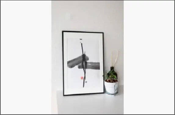 福岡市ゆかりの墨象作品《信》原画（A3額装）／「静かなる強さの系譜」黒田官兵衛シリーズより