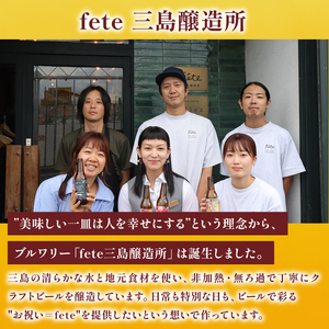 クラフトビール fete三島醸造所 Nishiura Soleil 計6本 定番 レモン ライム ハーブ フルーツ 湧水 酒 麦酒 ホップ 贈答 おすすめ 父の日 母の日 お祝い ギフト プレゼント  パーティー 三島市 静岡県