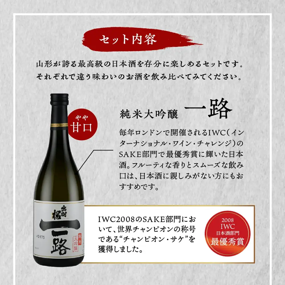 出羽桜 大吟醸 720ml×3本 セット 山形 地酒 日本酒 大吟醸