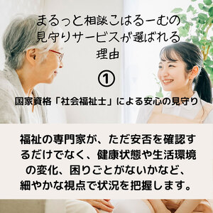 【親孝行は、ふるさと納税で】　ふるさとへ贈る安心　社会福祉士による見守り訪問サービスチケット　見守り 訪問 サービス 12か月分 月1回 報告 安心 福祉 支援 サポート 代行 親孝行　社会福祉士 0005