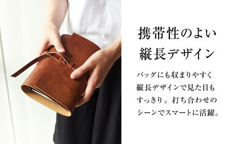 手帳 紐巻きバイブルシステム手帳 アンティークブラウン 本革 レザー システム手帳 カバー コンパクト大阪府高槻市/KAKURA[AOBI044]