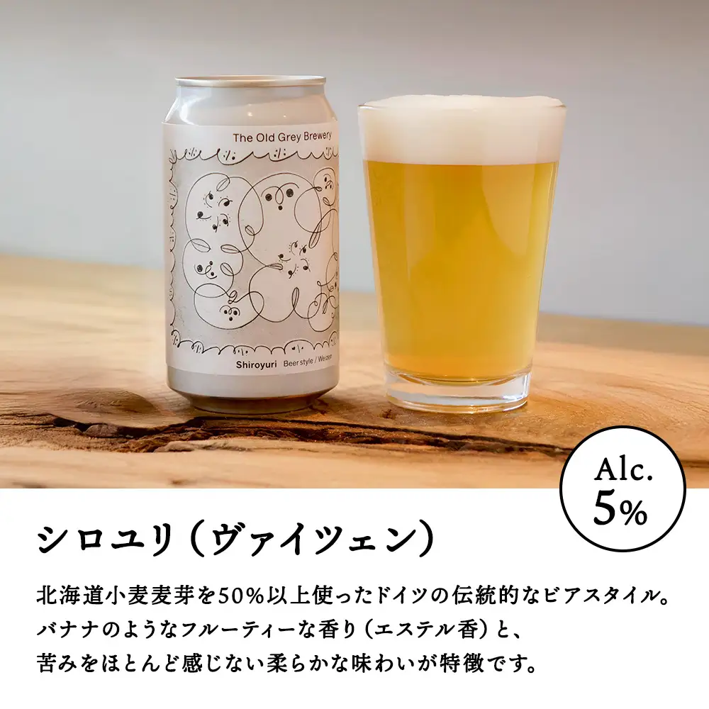 【白老町のクラフトビール】　3種飲み比べ(各8本)計24本　《The Old Grey Brewery》
