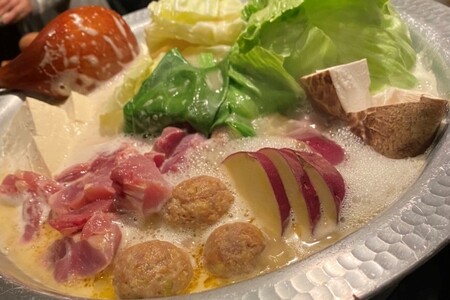 鶏白湯スープ さつま地鶏の白鍋 [鍋セット 鶏ガラ 濃厚スープ つくね 野菜 麺] 鍋セット水炊き 