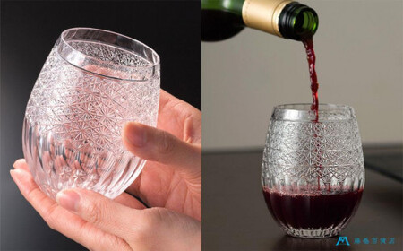 【藤巻百貨店】＜深川硝子工芸＞クリスタル 江戸切子ブルームグラス「透き」 グラス 切子 コップ