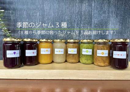 【コマキ農園】東京ゴールドキウイスパークリングワイン　と　季節のジャム３種セット