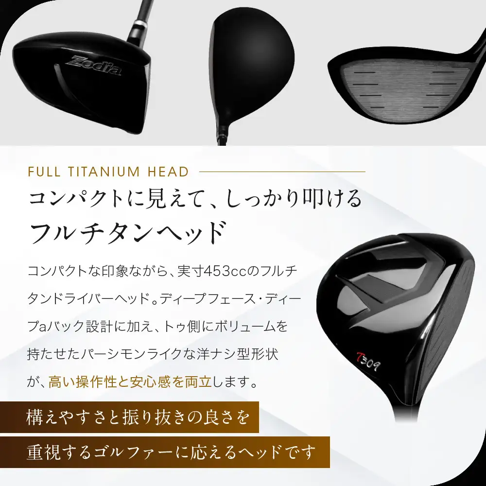 Zodia T309ドライバー　RODDIO社製Zodiaオリジナルシャフト60S