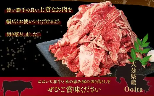 おおいた和牛 切り落とし 約500g×2パック 計約1kg