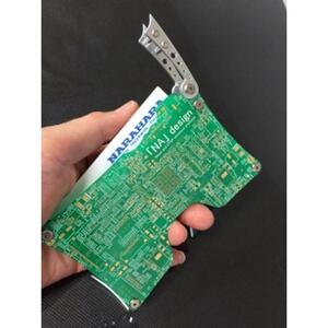 リアルなプリント基板を使用したオリジナルカードケース　「NA」design KIBAN CARD CASE（黒）