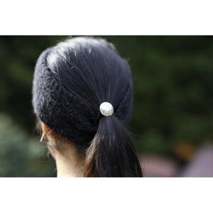 【伸び】花や葉脈をモチーフにしたシルバー925製ヘアゴム
