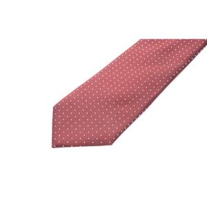 シルク100%のネクタイ＆「ｐ-Ｔｉｅ」（ネクタイ型ピンバッジ）セット（レッド）