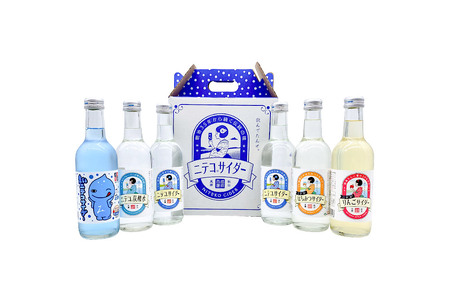 ニテコサイダー彩り6本セット ご当地 サイダー 炭酸飲料 炭酸水 セット 秋田県 美郷町
