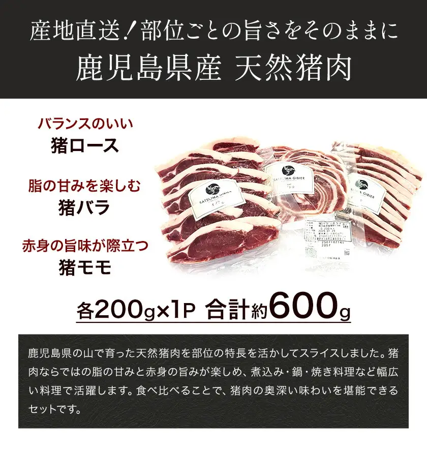 猪肉 スライス 3種セット ロース バラ モモ 計約600g ダブルビーゼット株式会社《30日以内に出荷予定(土日祝除く)》