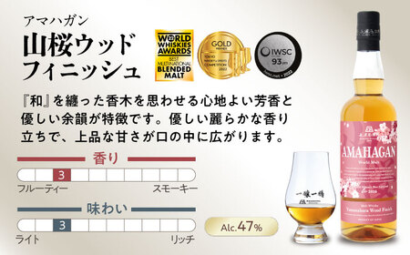 ウイスキー アマハガン 700ml×2本セット（山桜・ピーテッド） [AQBX121]