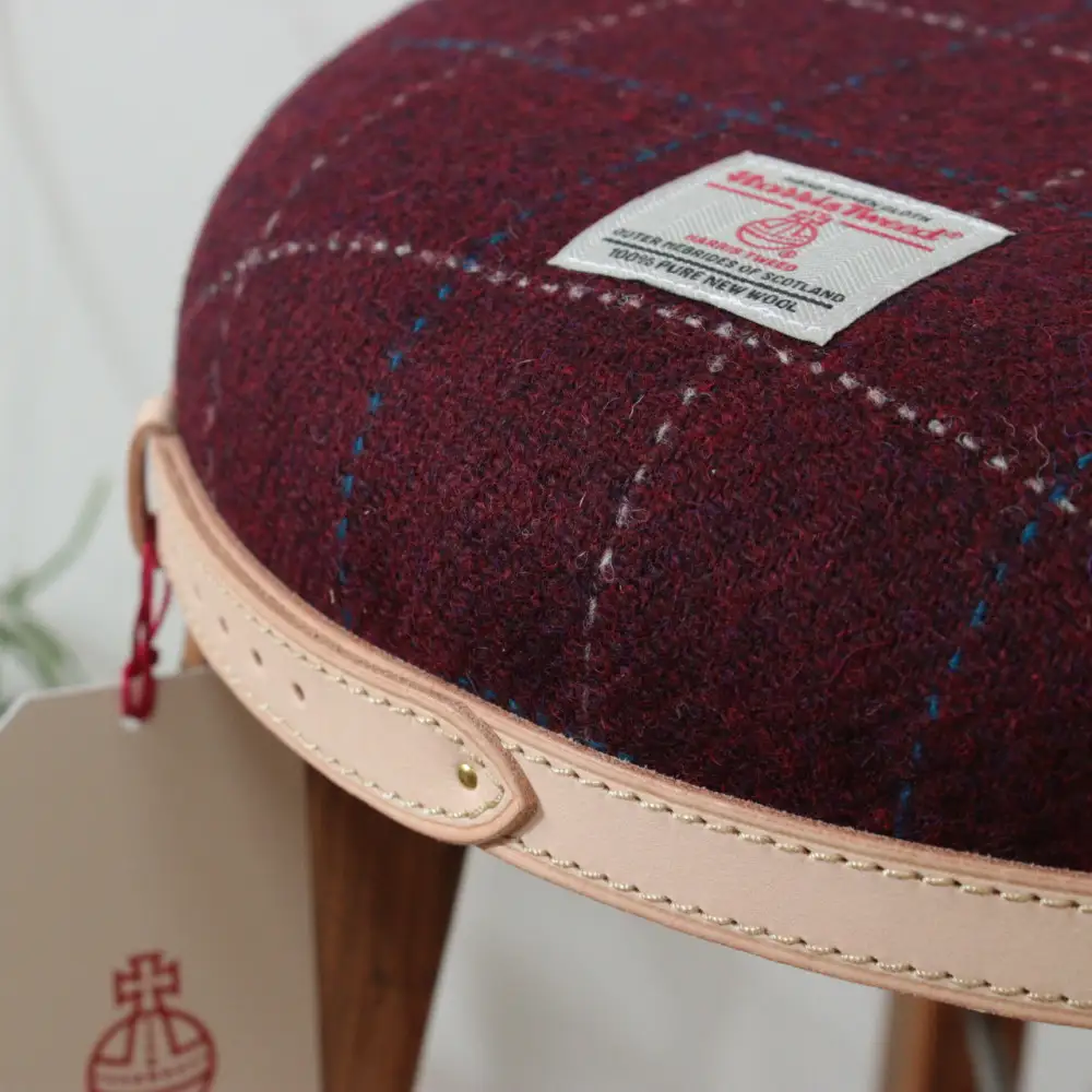 ハイスツール 【ボルドー】HARRIS TWEED（ハリスツイード）