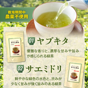 緑茶3種飲み比べセット _ 緑茶 飲み比べ 3種 ヤブキタ サエミドリ 各70g ベニフウキ 80g 各1袋 セット 国産 栽培期間中 農薬不使用 こだわり 栽培 茶葉 手軽さ 美味しさ カップ 水筒 淹れ方 水出し 急須 お家 オフィス 八女茶 お茶 お取り寄せ 福岡県 久留米市 送料無料  〔Ex233〕