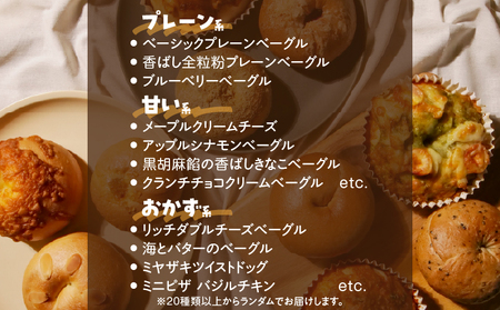 Porters Bagel ベーグル 海辺の“めぐり便” おまかせ セット 合計20個 パン ブレッド スイーツ こだわり 国産 おやつ デザート ギフト プレゼント 贈り物 お取り寄せ グルメ おすそ分け 数量限定 宮崎県 日南市 送料無料_DD17-25