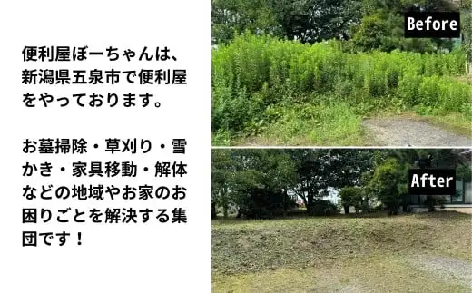 草刈り＆見守り訪問サービス 1回 五泉市内限定 | 新潟県 草刈り 見守り