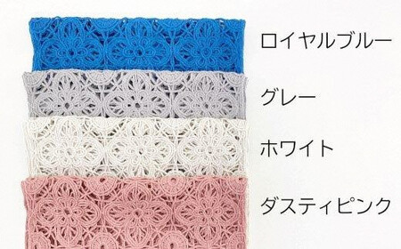差し込み ショートマフラー レトロレース柄 ( ダスティピンク )