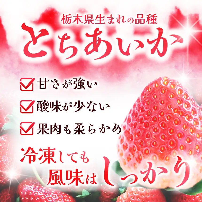 【定期便3回】冷凍いちご とちあいか 2kg カット済み 訳あり