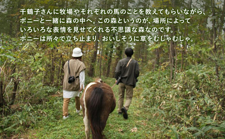 【北海道 十勝 幕別町 】ポニーと一緒におさんぽしながら森林浴カフェ［ ペア チケット ］【 牧場 見学 ツアー 体験型 旅 旅行 イベント 夏休み 自由研究 移住 自然 放牧 ガイド 北海道 十勝 幕別 】