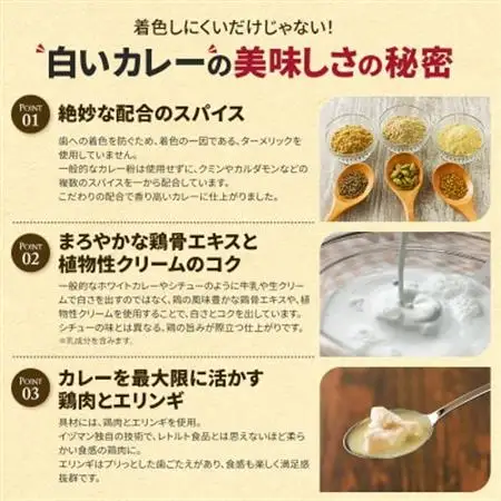 【新感覚の白いカレー!】歯や矯正器具に着色しにくい ホワイティースカレー 180g×6個【1682203】