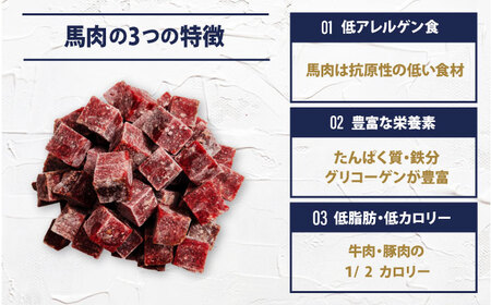 【全3回定期便】 【犬猫用・ペット用】馬肉パーフェクトプラス　800g×2袋(80g×20本)　ペットフード　馬肉ペットフード　【ディアラ】[AKGU008]