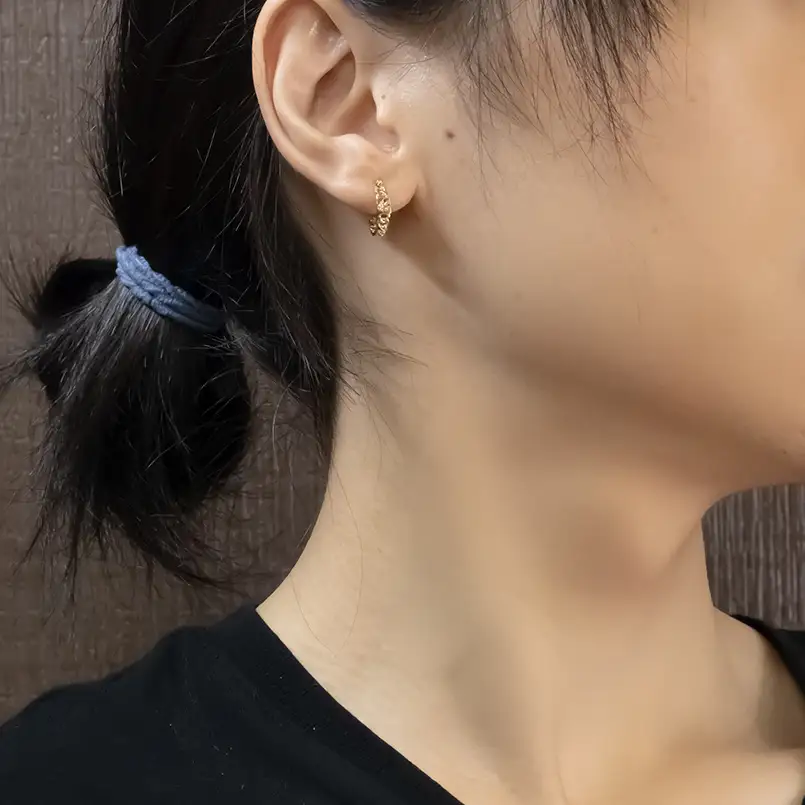 18金 フープ ピアス メンズ 片耳 ダイヤモンド 喜平 ゴールド フープピアス イエローゴールドK18 18k ダイヤ 後光留め シンプル 人気 ジュエリー 普段 使い 240625201yu SWAA311