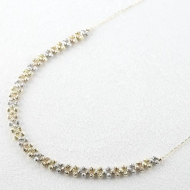 ネックレス レディース 18金 45cm ハニーミラーボール ゴールド 18k イエローゴールド ピンクゴールド ホワイトゴールド k18 スライド式 スリーカラー ジュエリー シンプル 人気 普段 使い 250610an201ygw SWAA321