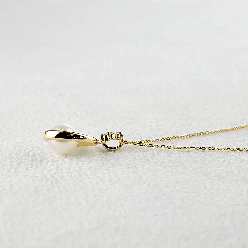 18金 ネックレス レディース あこや真珠 パール ペンダントトップ 18k ダイヤモンド ゴールド イエローゴールドk18 ダイヤ 真珠 ジュエリー 人気 シンプル フォーマル 240509400y SWAA322