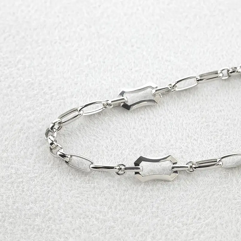 ブレスレット プラチナ メンズ チェーンのみ 19cm 太め pt850 金属アレルギー 対応 中空 甲丸 小豆 アズキチェーン シンプル 地金 人気 おしゃれ ジュエリー 250623mro401pm103 SWAA341