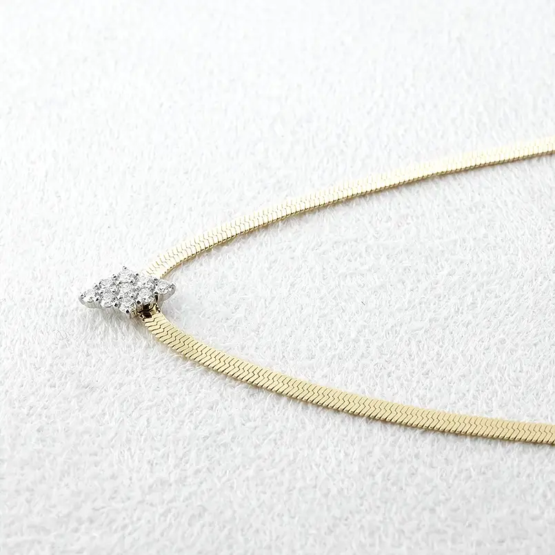 ネックレス 18金 プラチナ レディース 18k ダイヤモンド ゴールド スネークチェーン 太め ペンダント アジャスター pt900 イエローゴールドK18 ジュエリー シンプル 人気 普段 使い 250603mro401dy101 SWAA346