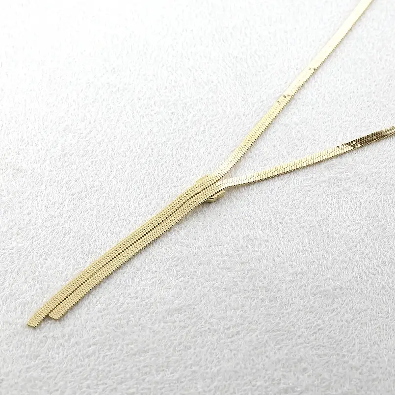 ネックレス 18金 18k レディース ダイヤモンド ラリエット 45cm スネークチェーン 太め ダイヤ 0.02ct ゴールド イエローゴールドK18 K18 ジュエリー シンプル 人気 普段 使い 250603mro203y108 SWAA347