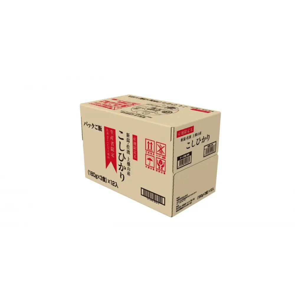 新潟県佐渡産コシヒカリ　パックご飯180g×36個【産地・生産者限定米】
