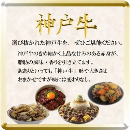 訳あり 神戸牛 切り落とし肉 400g×2 計800g TSS1-2【配送不可地域：離島】【1682620】