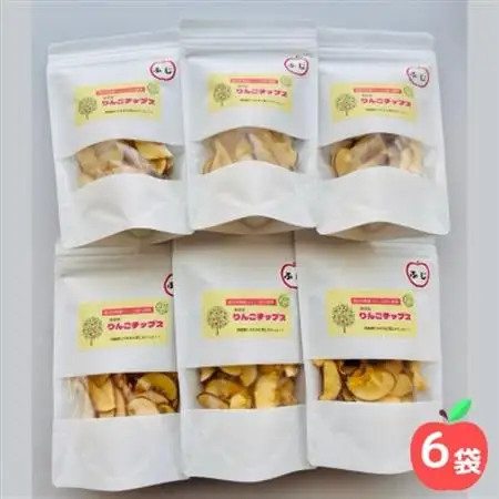 信州中野のりんごチップス　6袋セット　ワンちゃんも食べられます。　【1618377】