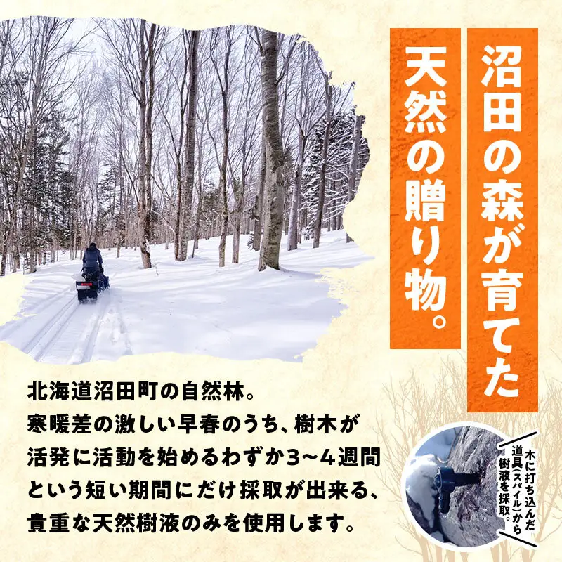 メープルシロップ「snow」（65g）3本セット  国産 北海道 樹液 食品 沼田町 n-0111